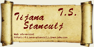 Tijana Stančulj vizit kartica